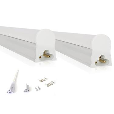 Imagem de Kit 2 Led Tubular T5 30cm 6w C/Calha Acoplada Completa Luz Forte (Branco Frio)