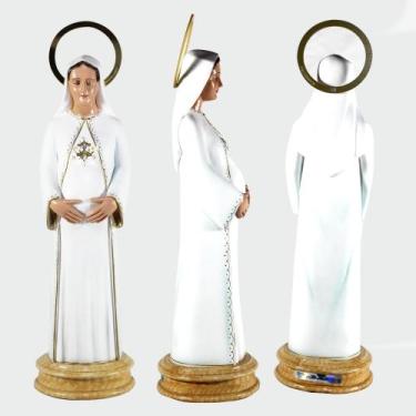Imagem de Imagem Nossa Senhora Maria Grávida de Jesus 30cm Original Artesanato C