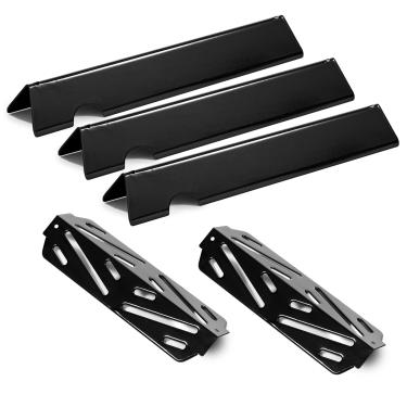 Imagem de Grillflame Peças de reposição de defletores de calor de barras aromatizadoras Genesis II E-210 para peças de grelha Weber Genesis 2 II E210 II LX S-240 II S-210 II S-220 E-220 LX E-240 Genesis II 200