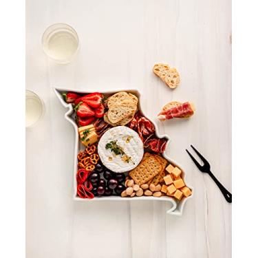 Imagem de FIFTY UNITED PLATES Assadeira em forma de Missouri, travessa de servir ou bandeja decorativa, charmosa, porcelana, forno, micro-ondas e lava-louças