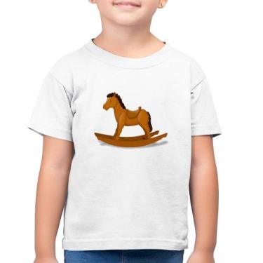Imagem de Camiseta Algodão Infantil Cavalinho De Pau - Foca na Moda, Branco, 10