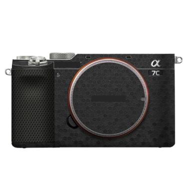 Imagem de Adesivo de capa de câmera para Sony A7C protetor de câmera película protetora antiarranhões decoração (favo de mel)