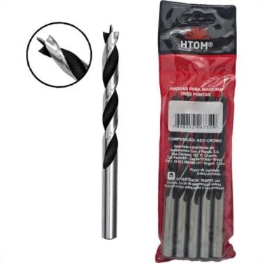 Imagem de Hansa Tecnica Broca Aco Carbono 3 Ponta Htom 08Mm - Kit C/5 Pc