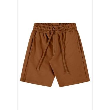 Imagem de Bermuda Básica Infantil para Meninos Up Baby, Marrom, 2