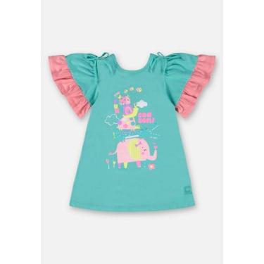 Imagem de Saída de Praia Sunny Day Infantil em Meia Malha Up Baby, Azul, 2