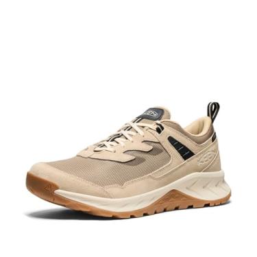 Imagem de KEEN Hightrail Tênis masculino de cano baixo, durável, leve, respirável, de couro, impermeável, para caminhada, Malhado/bétula, 41