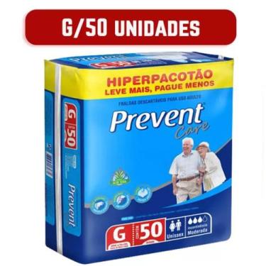 Imagem de Fralda Geriatrica Descartável Adulto Prevent Care G 1 Pacote Com 50 un