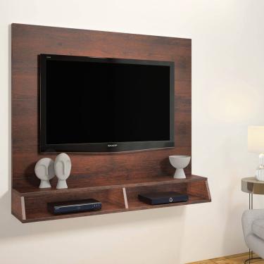 Imagem de Painel de Parede Rack para TV com Nicho Quarto Sala Café