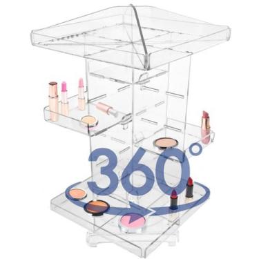 Imagem de Display Organizador Maquiagem Giratório Suporte Porta Cosmetico Make S