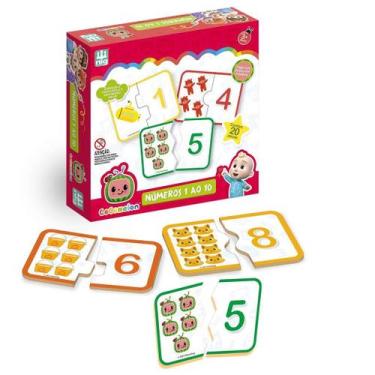 Imagem de Jogo Educativo Cocomelon Números 1 Ao 10 Em Madeira - Nig - Nig Brinqu