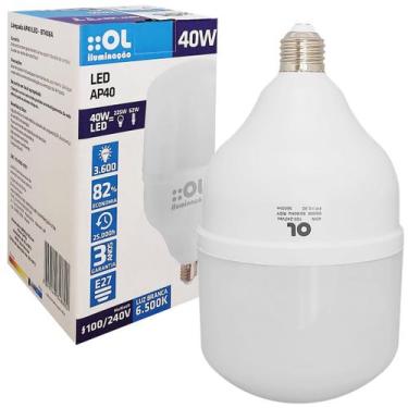 Imagem de Lâmpada Ultra Bulbo Led 40W AP40 Bivolt E27 Frio 6500K - OL ILUMINAÇÃO