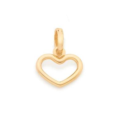 Imagem de Pingente Rommanel Folheado Ouro 18k Coração Vazado 542262, Dourado