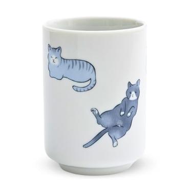 Imagem de Xícara de chá verde japonesa Cat Yunomi feita no Japão