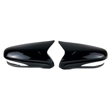 Imagem de Arkdeffon Tampa do espelho lateral retrovisor lateral da porta com luz de sinalização compatível com LEXUS IS ES 2006-2012 lado esquerdo e direito (preto brilhante)