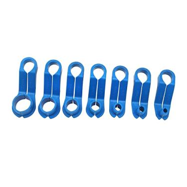 Imagem de 7pcs Linha de Combustível Linha de Desconexão Angular Conjunto de Ferramentas Azul e Feito de Material Plástico Pode Resistir e Solventes Com 7 Tamanhos Acesse Pontos Apertados