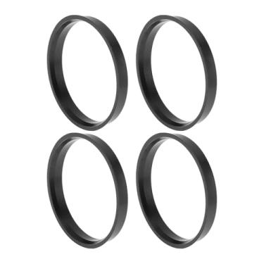 Imagem de INFINAUTO Anéis centralizados de cubo de roda de carro de 75,1 mm a 69,6 mm rodas de policarbonato preto eixo central amortecedor Hubrings 4 peças