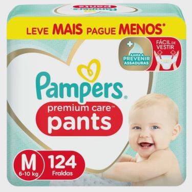 Imagem de Fralda pampers pants premium care jumbo M 124 unidades