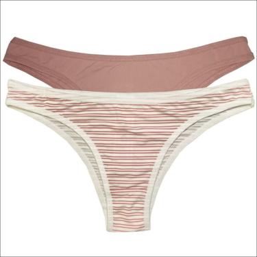 Imagem de CONJUNTO C/2 CALCINHAS B+ K2033C - ESTAMPA LISTRAS / LISA BERINGELA - P