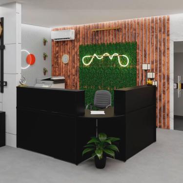 Imagem de Balcão Atendimento de Canto para Recepção 2 Gavetas