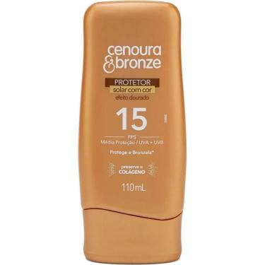 Imagem de Loção Bronzeadora Cenoura e Bronze com Cor Efeito Dourado FPS 15 110ml