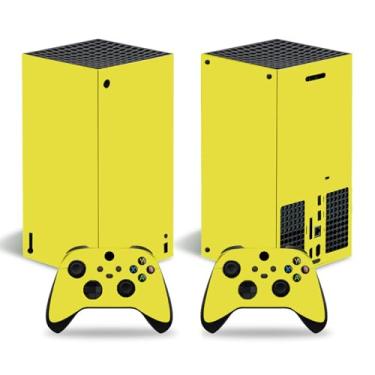Imagem de Adesivo Skin para Xbox Series X Digital Edition, decalque de vinil de cobertura completa para console e controle (amarelo)