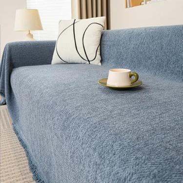 Imagem de Couch Cover, Waterproof Couch Cover, Thickened Chenille Sofa Cover, Large Anti-Scratch and Wrinkle-Resistant Sofa Cover, Pet-Friendly Wear-Resistant Sofa Cover for Living Room(Blue,71 * 91in)