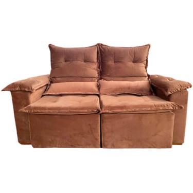 Imagem de Sofá Pequim em Veludo 2 Lugares Retrátil e Reclinável 180cm União Cor 