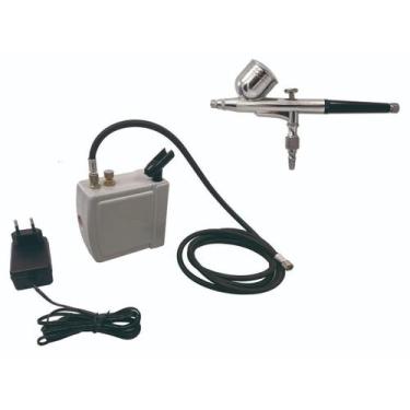Imagem de Kit Aerografia Onetools - Mini Compressor + Aerógrafo 0,2Mm