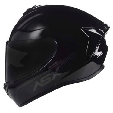 Imagem de Capacete ASX Draken Solid Novo Lançamento Para Motociclista (60, Preto)