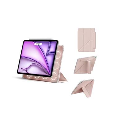 Imagem de Capa magnética compatível com iPad Air 4/5ª geração (2020/2022), substituição para iPad Air de 11 polegadas M2/M3, capa protetora leve de origami com quatro cantos, paisagem e retrato