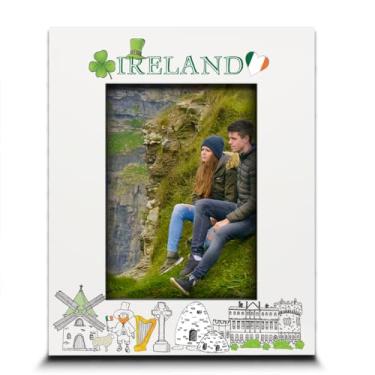 Imagem de BELLA BUSTA - Moldura da Irlanda - casamento, lua de mel, férias, aventura - Lembrança irlandesa - Coleção personalizada de design de símbolo de cidade - impressão UV (vertical 12 x 18 cm)