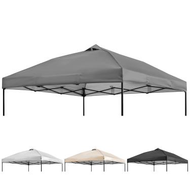 Imagem de NINAT Cobertura de tenda pop-up superior de substituição de 3 x 3 m com saída de ar, à prova d'água para jardim, pátio, pavilhão, sombra de sol (apenas parte superior) cinza