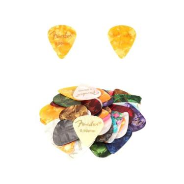 Imagem de Kit 10 Palhetas Fender 0,96mm Violão Guitarra Baixo Ukulele Cavaco