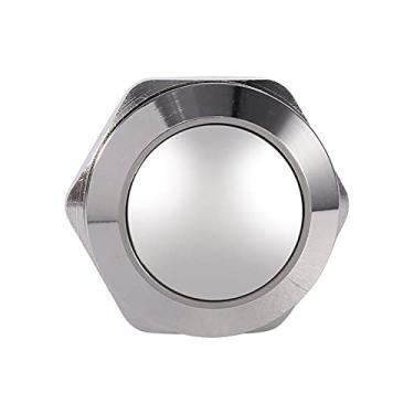 Imagem de 19mm Impermeável Car Metal Botão Chifre Interruptor Momentâneo, Niquelado, Impermeável, Prata Pin Terminais, Botão Redondo, Ideal para o Carro Switch, Horn Switch, Switch,