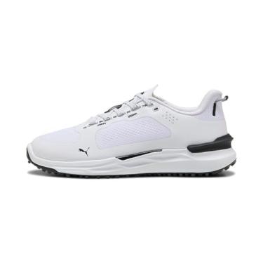 Imagem de Puma Golf Tênis de golfe masculino Ignite Elevate X, Puma branco-puma preto-puma branco, 44