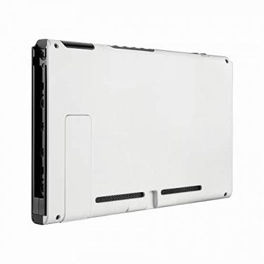 Imagem de EXtremeRate Console placa traseira DIY capa de reposição para console Nintendo Switch com suporte – JoyCon Shell não incluído, Branco, Console Back Plate