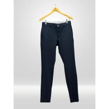 Imagem de Calça Masculina Alfaiataria Malha Azul Marinho-Masculino