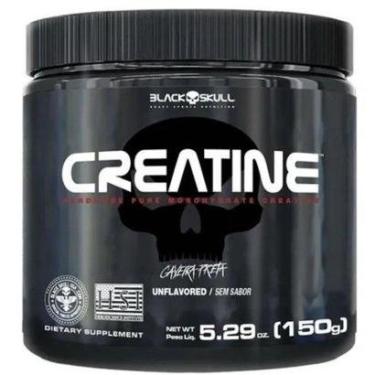 Imagem de Creatina Monohidrata Importada Mais Força 100% Pura Original 150g - Black Skull-Unissex