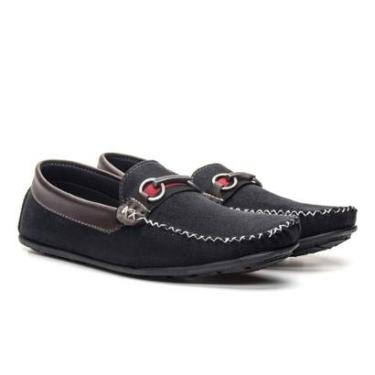 Imagem de Mocassim Masculino Sapatilha Casual Leve Camurça Sapato Drive Sola de Borracha Costurada-Masculino