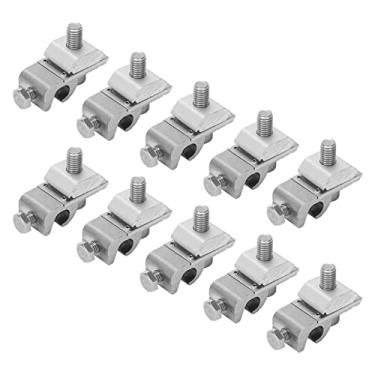 Imagem de Grampos de Suporte de Montagem do Painel Solar, Grampos de Suporte de Clipe de Aterramento, Componente de Proteção de Trovões para o de Montagem do Painel Solar, Compatível Com