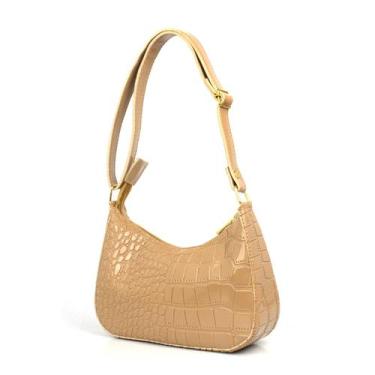 Imagem de Bolsa Feminina Clutch Pequena Alça de Ombro Shoulder Bag Verniz Lançam