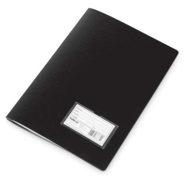 Imagem de Pasta Catalogo Plástica Oficio Preta 10 Envelopes - Planeta Brinquedos