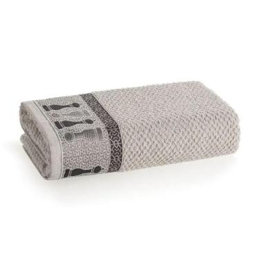 Imagem de Pano de Prato Karsten Barra em Jacquard Tempero Cinza, Cinza