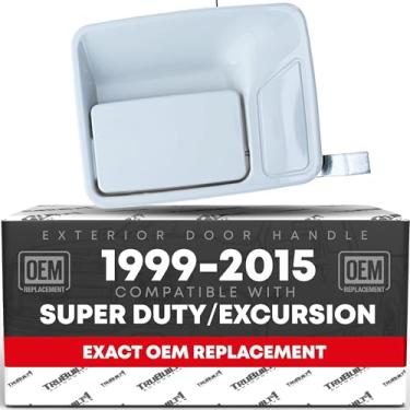 Imagem de Maçaneta externa traseira e frontal em Oxford White - Compatível com Ford F-250, F-350, F-450, F-550 Super Duty e 1999-2007 Excursion (W/o Keyhole) - OEM 5C3Z-2626600-AAA, 80233