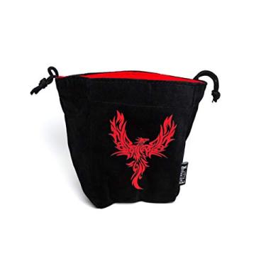 Imagem de Bolsa de dados de microfibra grande reversível – suporte e comporta mais de 250 dados poliédricos com cordão – vários designs disponíveis (Phoenix)