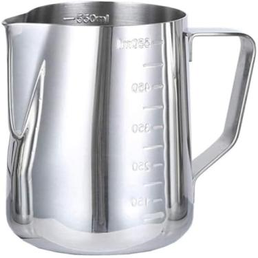 Imagem de Jarra de Leite Inox 350ml para Barista – Espumador de Leite Profissional para Cappuccino, Latte Art e Café – Cremeira em Aço Inoxidável Premium - NEXUS MARKET