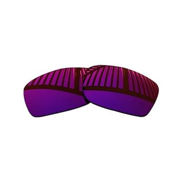 Imagem de MYCOURAG Lentes de reposição polarizadas com proteção UV para óculos de sol Oakley Fives Squared OO9238 – Midnight Sun espelhado revestido polarizado