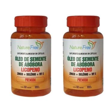 Imagem de Kit 2 Óleo de semente de abóbora com Licopeno + (ZINCO + SELÊNIO + VIT