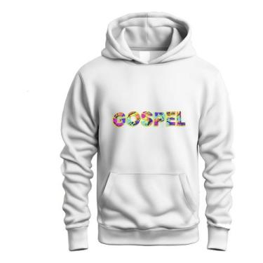 Imagem de Moletom Canguru Algodão Confortável Inverno Gospel - Core Base, Branco