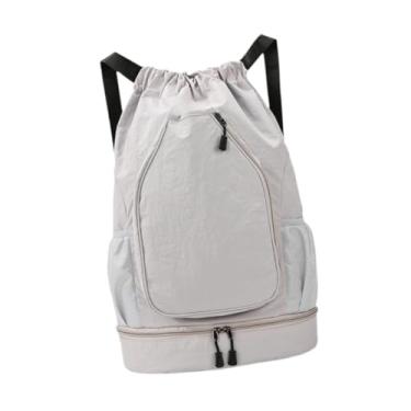 Imagem de YIJU Mochila esportiva para tênis, mochila decorativa, bolsa versátil para raquete de badminton, de basquete para academia e atividades ao ar livre, Cinza